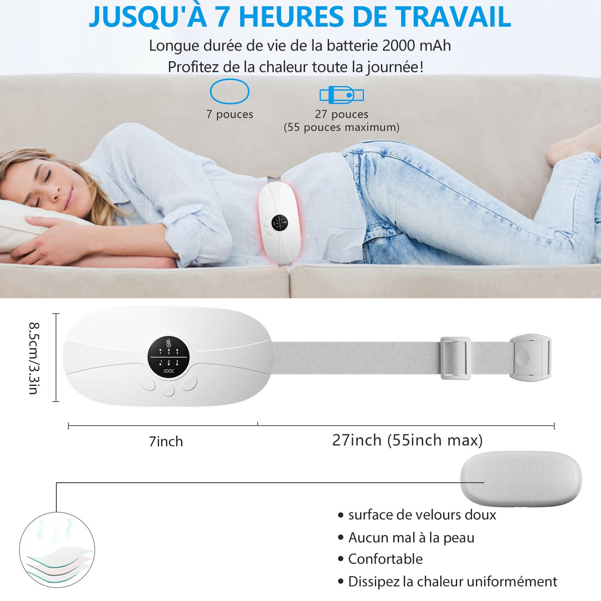 Ceinture chauffante menstruelle DOLUNEA – La douceur pendant ton cycle