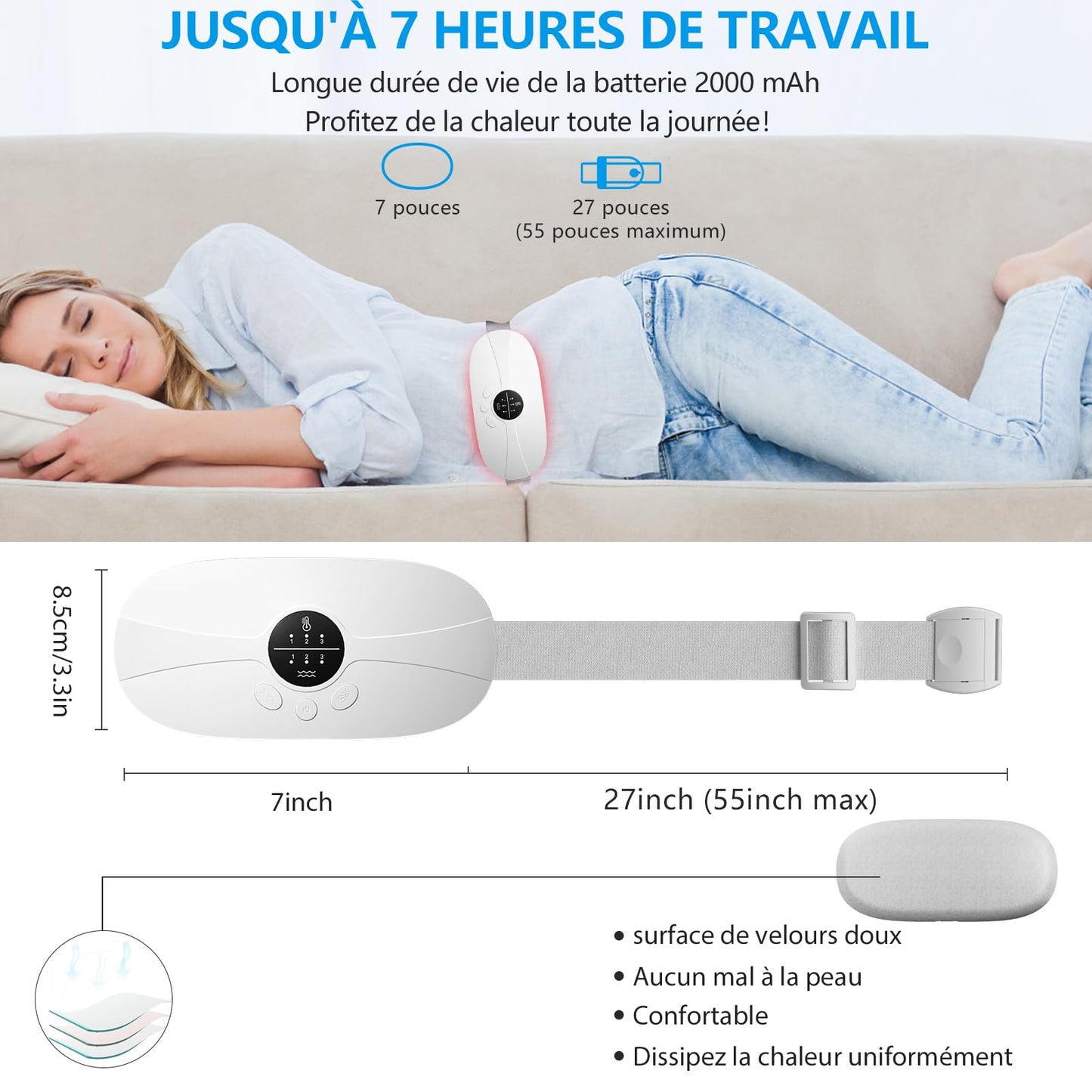 Ceinture chauffante menstruelle DOLUNEA – La douceur pendant ton cycle